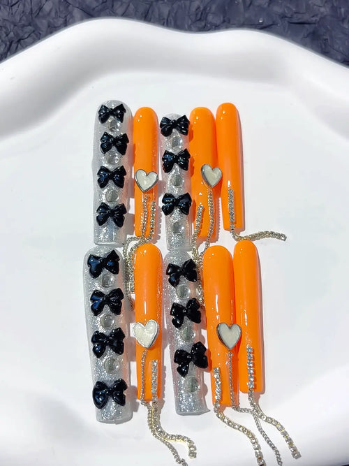 Series M - Bold Edgy Statements: Snakes, Chains & Extreme Bling Press-on Nails