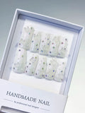 L097 - Long White Silver Duck Solid color Butterfly Pearl