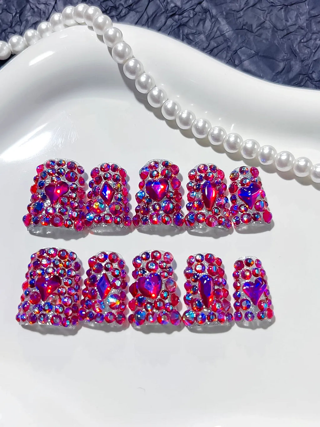 L198 - Short Pink Multicolor Duck Glitter