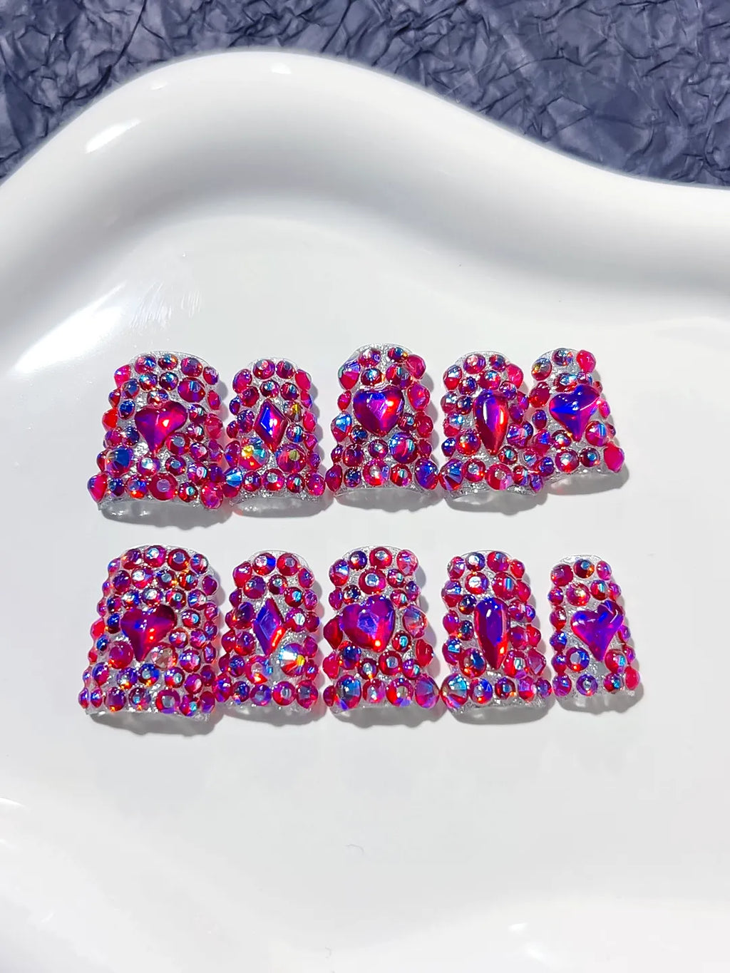 L198 - Short Pink Multicolor Duck Glitter