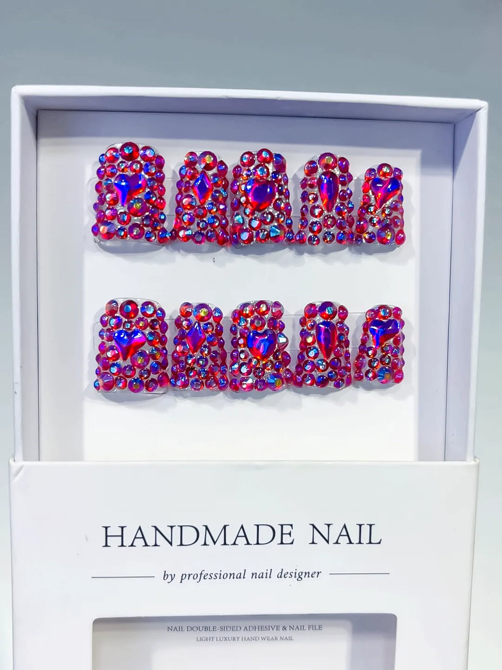 L198 - Short Pink Multicolor Duck Glitter