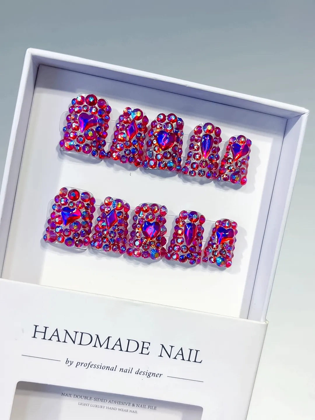 L198 - Short Pink Multicolor Duck Glitter