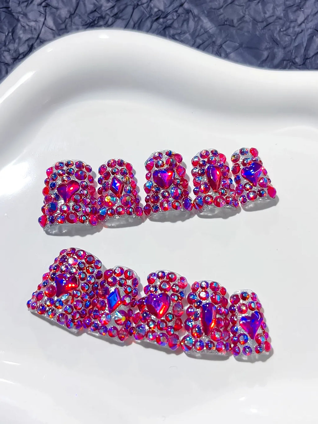 L198 - Short Pink Multicolor Duck Glitter