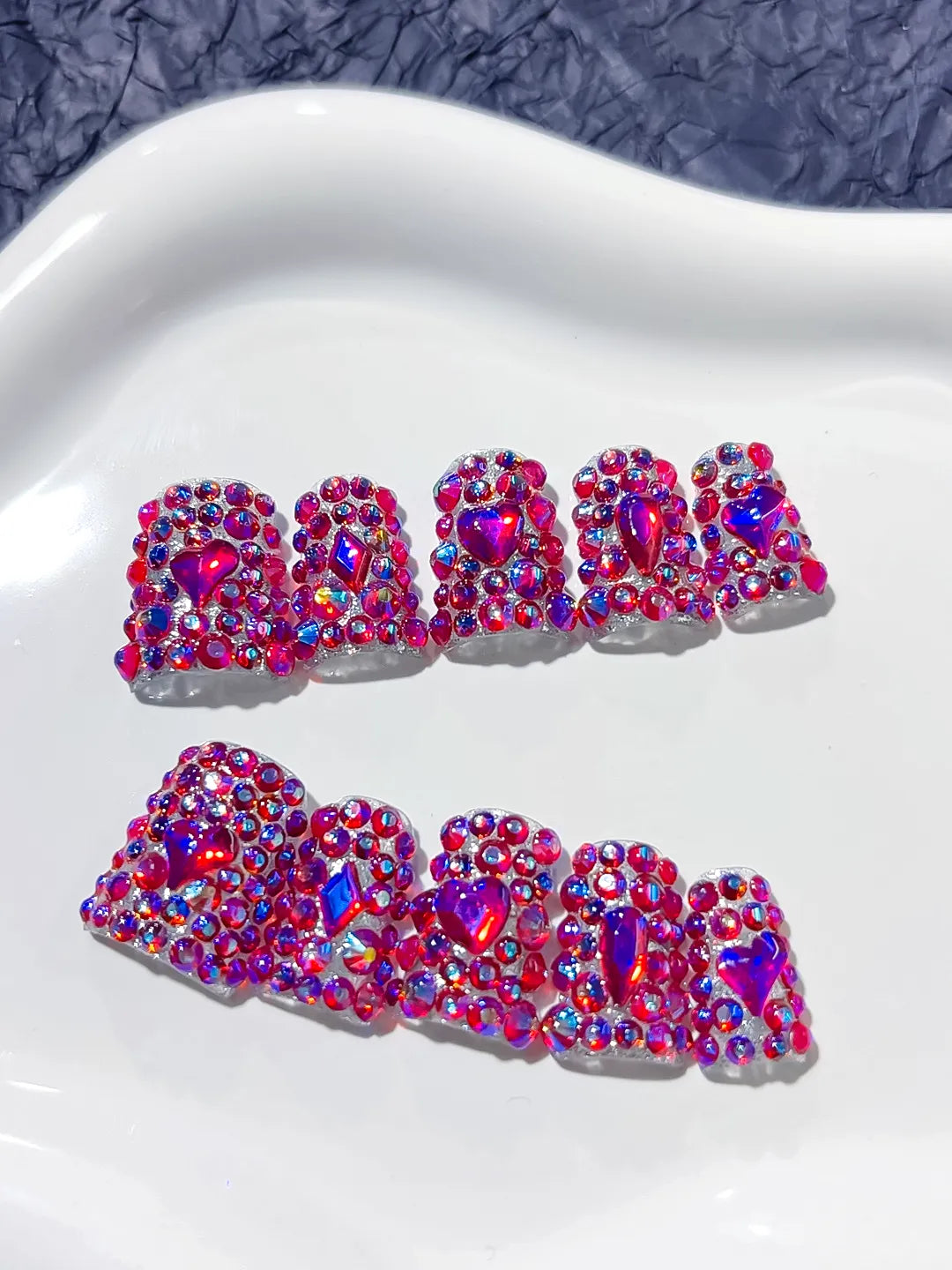 L198 - Short Pink Multicolor Duck Glitter