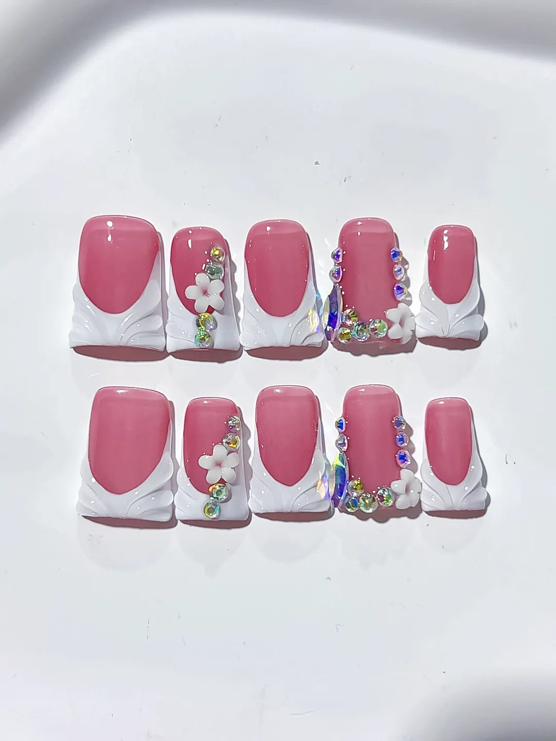 L235 - Short Pink Duck Solid color Glitter