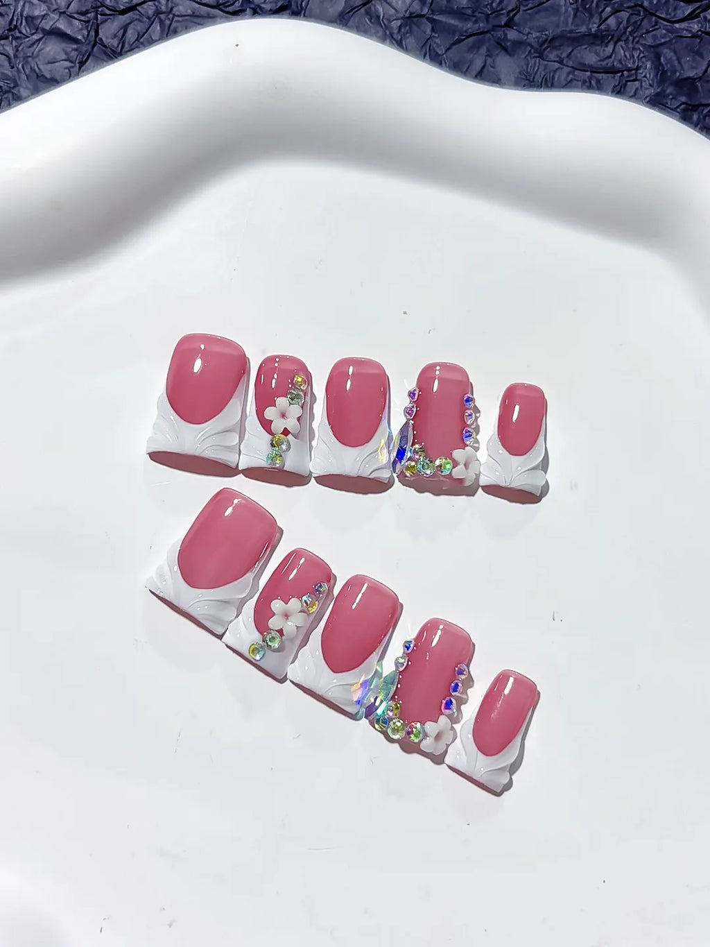 L235 - Short Pink Duck Solid color Glitter