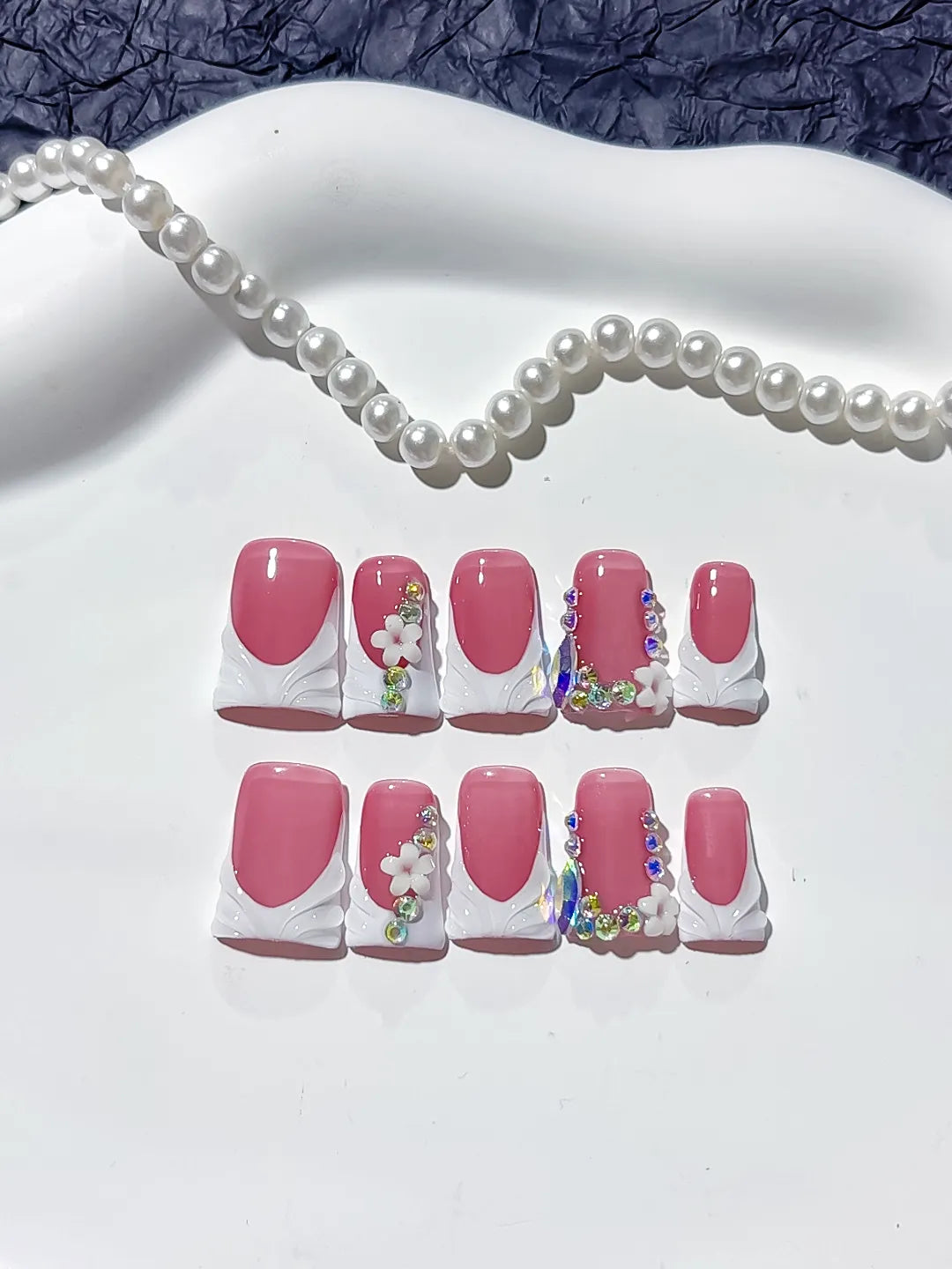 L235 - Short Pink Duck Solid color Glitter