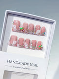 L240 - Short Pink Silver Duck Solid color Butterfly Flower