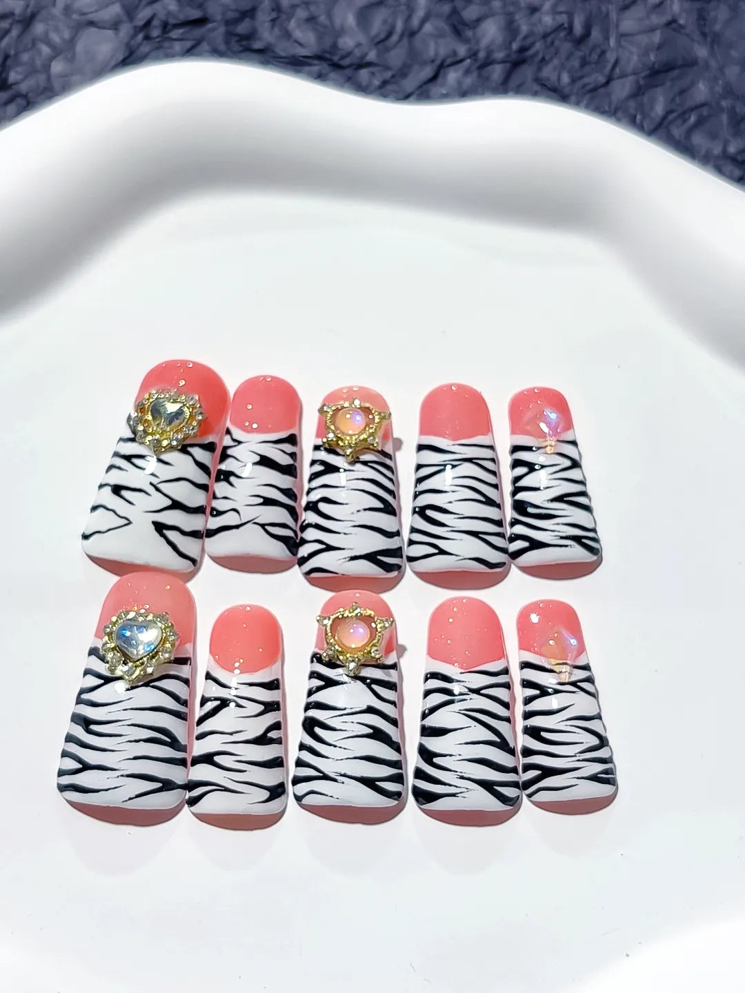 M002 - Long Pink White Duck Abstract Animal Print
