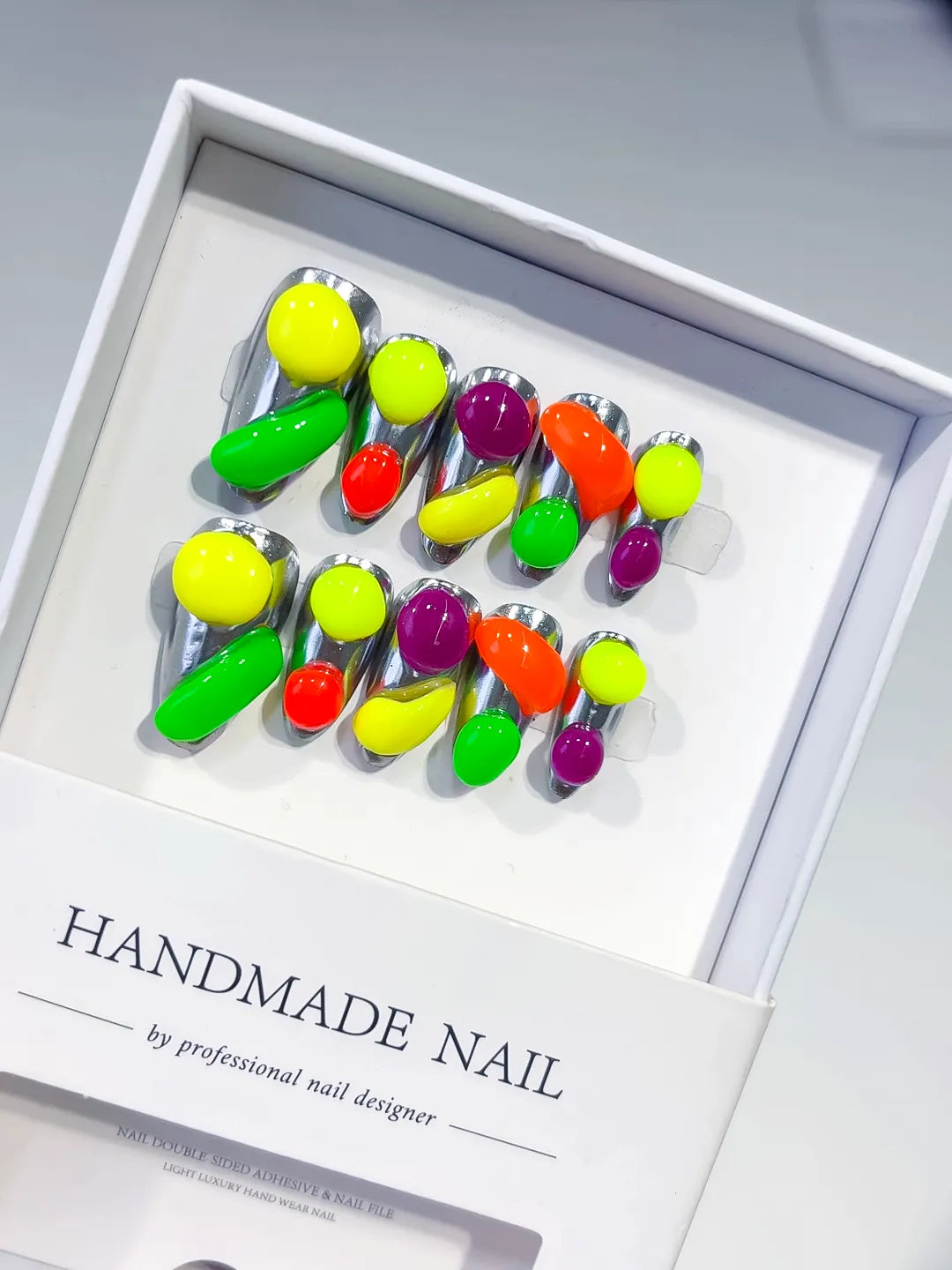 M018 - Medium Green Red Almond Abstract Fruit 3D
