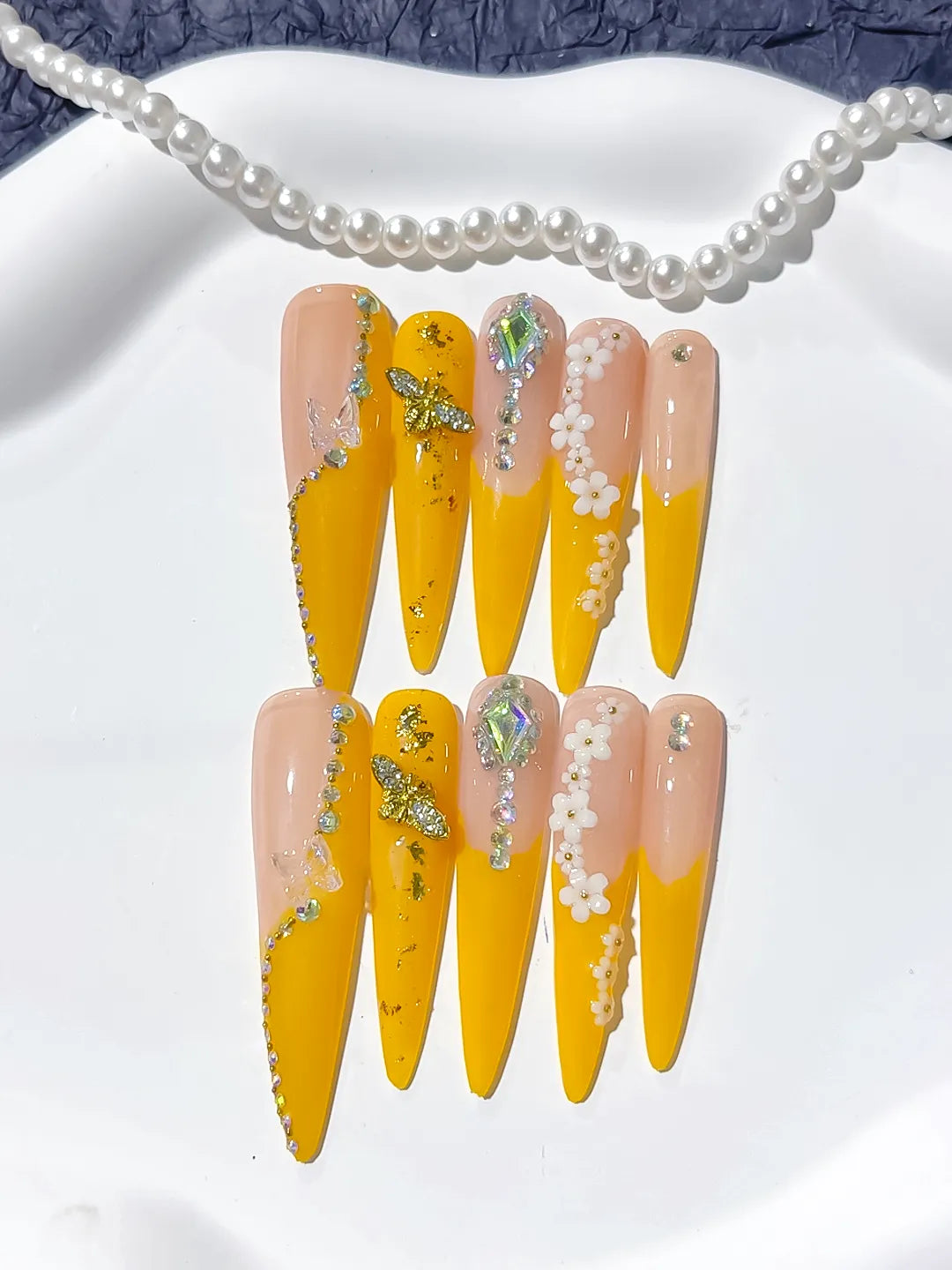 M043 - Long Yellow Square Solid color