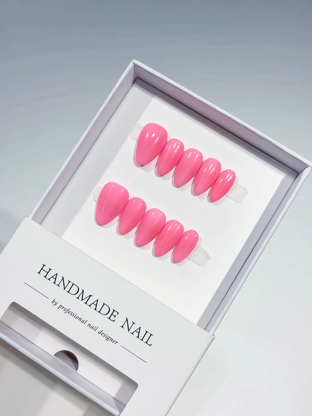B111 - Short Pink Almond Solid color