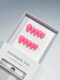 B111 - Short Pink Almond Solid color