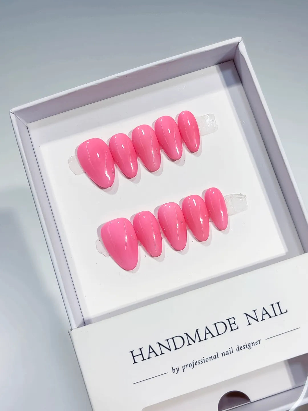 B111 - Short Pink Almond Solid color