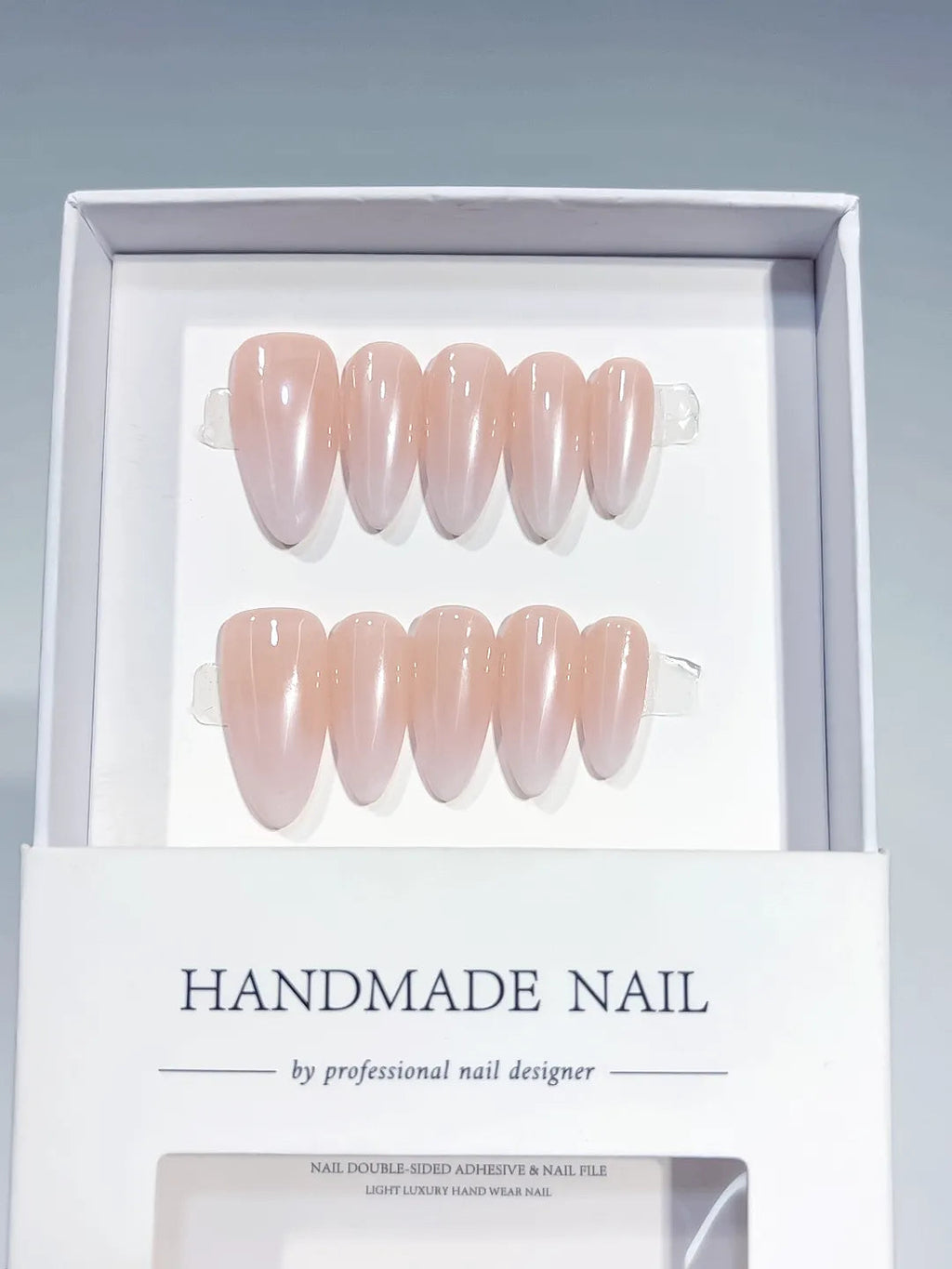 B134 - Medium Nude Almond Solid color VibeNailsLab