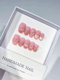 C419 - Medium Pink Gold Oval Metallic Metal Stud